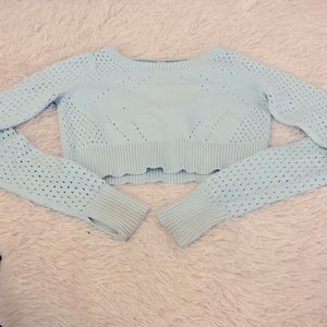 Ivivva cropped blue sweater.good condition